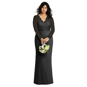 NEW! Dessy Collection Size 2 Marquis Lace Bodice Gown Dress $278 msrp II20-6